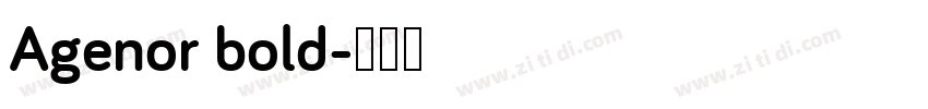 Agenor bold字体转换